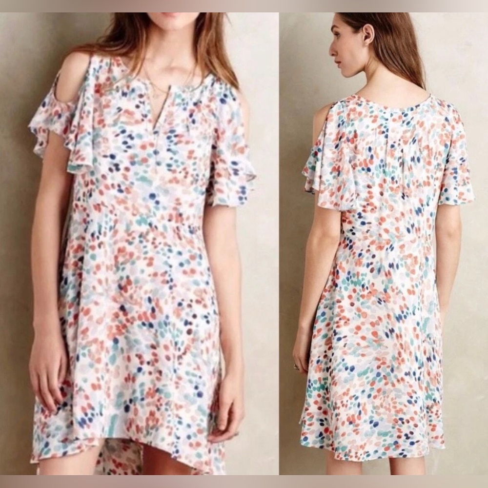 Maeve Multicolor Cold Shoulder Mini Dress size L